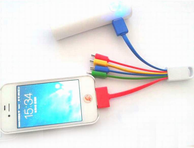 宏浩达一拖六数据线，micro USB/lightning数据线/苹果4数据线/miniUSB